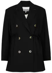 Ganni Double-breasted Blazer - Black - L/XL (UK16/XL L/XL (UK16/XL