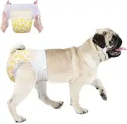 Dono Dog Diapers Female with Stretchy Waist-10-48Pcs, Disposable Full Wrap Female Puppy Dog in Heat Period Diapers, 360° Leak-Proof Super Absorbent Doggie Puppy Diapers (S-84 Count)