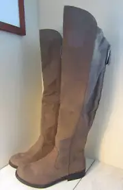 NIB Style & Co Hayley Truffle Genuine Suede Leather Boots Women's Shoes 7.5 M