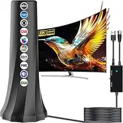 2025 TV Antenna Indoor,Digital Antenna for Smart TV-HDTV Antenna with 1200+ Miles Range,Antennas Support 4K 8K 1080p Fire Stick TVs
