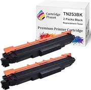 [Cartridge Planet] 2-Pack Black Compatible Toner Cartridge for Brother TN-253BK TN253BK (2,500 Pages) for DCPL3510CDW HLL3230CDW HLL3270CDW MFCL3745CDW MFCL3750CDW MFCL3770CDW