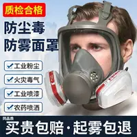 在飛比找樂天市場購物網優惠-防毒面具全面罩噴漆專用放毒氧氣面罩防塵口罩工業粉塵全臉防護罩