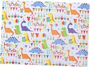 Hoement 20PCs Gilt Wrapping Paper Set Dinosaur Flamingo Pattern DIY Packaging Paper Elegant Wrapping for Birthday Party Occasions