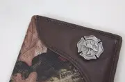 ZEP-PRO MALTESE CROSS Fireman MOSSY OAK Camo Roper WALLET TIN GIFT BOX