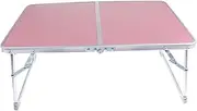 Folding Camping Table Portable Picnic Outdoor Garden BBQ Dining Desk Pink, 62x42x27.5cm