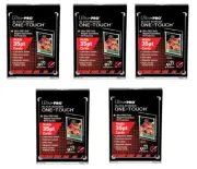 (5-Pack) Ultra Pro BLACK Border 35pt One Touch Magnetic Trading Card Holders