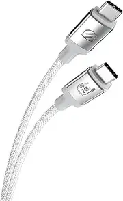 Scosche CC4B4WT StrikeLine USB4, 4FT USB-C to USB-C Charging Cable with 240W Fast Charging and 40Gbps Data Transfer, Cord Compatible with Thunderbolt 3, MacBook, iPhone 16, iPad, Galaxy, 4K/8K Display