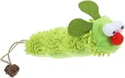 Levemolo Plush Cat for Cats Pillows Indoor Kitten Cat Chew Fish Plush Fuzzy Caterpillar Plush Crinkle Plush Cat Fish Light Green