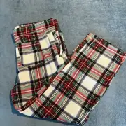 George Men's Plaid Sleep Pants Red Plaid New XL 40-42