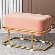 Chairs,Vanity Stool, Ottoman Bench, Vanity Bench Withd Legs, Upholstered Rectangle Comfy Vanity Chair Makeup Chair for Living Room/Pink B/45 * 30 * 28Cm