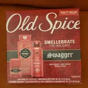 NEW Old Spice Smellebrate The Holidays SWAGGER 3 Pc Body Care Gift Set FREE ship