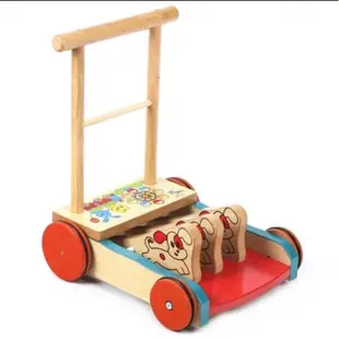 台灣製造，原木助步車 木頭助步車 學步車 寶寶玩具(二手）