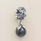 New Pandora Charm Garden Odyssey Black Spinel Crystal 790858SPB W Suede Pouch