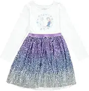 [Disney] Frozen Elsa and Anna Girls' Long Sleeve Tutu Dress with Sequins Frozen 2 Girls Clothing