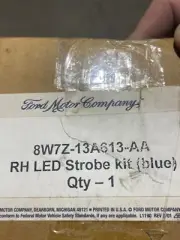 8W7Z-13A613-AA NEW OLD STOCK FORD OEM LED STROBE LIGHT BLUE OPEN BOX