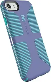 Speck Products CandyShell Grip iPhone SE (2022) Case| iPhone SE (2020)| iPhone 8| iPhone 7 - Wisteria Purple/Mykonos Blue