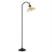 Telbix Lighting Hertel Floor Lamp 25W E27 - Black / Amber