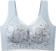 [Generic] Bralettes Non Ped Black Bralette Crop Top Lace Backless Bras Sports Plus Size Women's Wired Strapless Large Breasts Bra Womens Push Up with Clear Back Strap Front Fastening Elderly