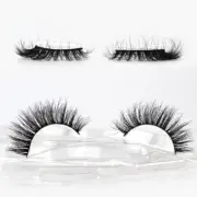 10 Pairs Akissos Long Russian Volume 6DD Wispy Lashes Faux Mink Lashes Pack 16mm