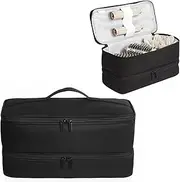 [GENCAM] Double-Layer Carrying Case for Shark Flexstyle, Travel Case for Shark Flexstyle/FlexFusion, Portable Storage Organizer bag for Shark Flexstyle/Dyson Airwrap Styler and Attachments, Black,