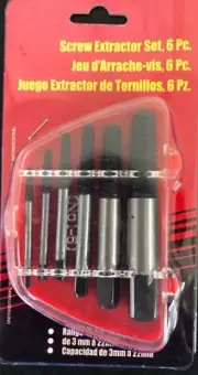 6pcs Screw Extractor Set Easy Outs Damaged Nut Broken Stud Remover Tool Kit#1272