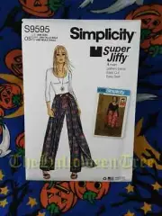Simplicity 9595 wrap pants Sewing Pattern tie pants festival hippie 60S S9595