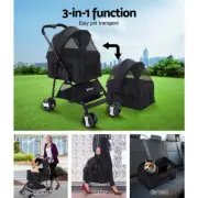 i.Pet Pet Stroller Dog Pet Pram Large Cat Carrier Travel Pushchair Fold Wheels