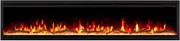 ModaLiving Nocturne 1500W Recessed Electric Fireplace Built-in Slim Wall Heater with Remote Control Timer Flame and Fuel Bed Lighting in 60 Inch Sizes (60)