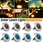 2/4/8x Solar LED Buried Inground Recessed Light Garden Outdoor Deck Path Lamp
