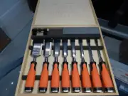 Von Haus, U K, 10 Piece Woodworking Chisel Set with Honing Stone - Honing Guide