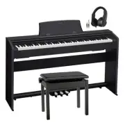 Height adjustable piano chair headphones music stand music collection set 238