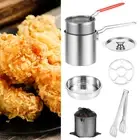 Deep Fryer Pot with Strainer Basket Stainless Steel Deep Frying Pot Oil Ronsb