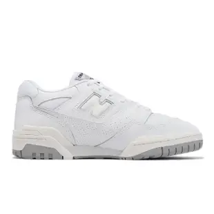 【NEW BALANCE】休閒鞋 550 男鞋 女鞋 灰 淺灰 白 皮革 復古 奶油底 經典 低筒 皮革 NB(BB550PB1-D)