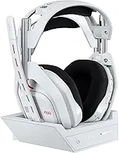 Logitech G Astro A50 Lightspeed Wireless Gaming Headset + Base Station (Gen 5), PRO-G Graphene, 3-System Switching, USB-C to Xbox, PS5, PC/Mac or Nintendo Switch, Bluetooth - White