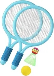 GOOHOCHY 1 Set Tennis Racket Games Pickleball Racquets Sport Badminton Rackets Balls Outdoor Mini Tennis Educational Athletic Plastic Blue