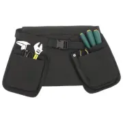 Waist Belt Apron Bag Zipper Waist Apron Pouch with Multiple Pockets~