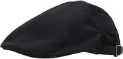 Cabilock Chef Beret Leather Hat Hats for Men Mens Flat Cap Bonnet for Men Kitchen Cooking Cap Men Hat Newsboy Beret Hat Chef Kitchen Hat Mens Beret Men Caps Peaked Cap Canvas Work Black