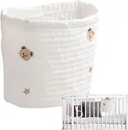 Baby Bedside Bag - Baby Crib Organizer, Nursery Pockets Organizer | Nappy Cot Storage Holder, Non Slip Dormitory Bed Bunk Holder, Cotton Nursery Organizers for Diapers Toys Clothing