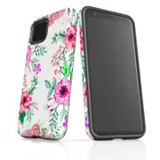 For Google Pixel 4 XL Case Armour Protective Cover Floral Garden