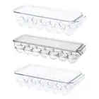 Large Capacity Kitchen Refrigerator Eggs Tray Transparent Egg Storage Box for