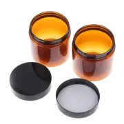 200ml Amber Brown Cosmetic Face Cream Bottles Lip Balm Sample Container Jar ~'l