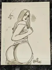 Everette Hartsoe BAD GIRL SKETCH-ORIGINAL PUBLISHED-BG-13A