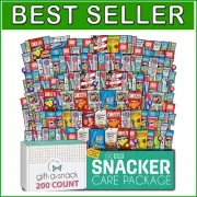 Charming Snack Box Gift Set - 200 Count with Greeting Card for Joyful Moments