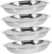 Totority 4pcs Stainless Steel Pet Bowls Stylish Dog and Cat Food Dishes for Whisker Fatigue Relief Easy to Clean and Maintain for Small Dogs and Kittens Elegant Design
