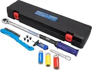 [Goodyear] 11-Piece Wheel Change Set, Torque Wrench + 3-Piece Socket Set + Extension + Various Accessories, Box, Black