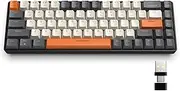 YINDIAO K68% 60% Wireless Mechanical Gaming Keyboard,Bluetooth 5.0/2.4Ghz Compact 68 Keys Mini Keyboard,with Dual Mode Receiver,Hot-Swappable,Ultra Power Saving,Red Switch (Twilight)