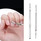 Double-ended Stainless Steel Cuticle Pusher Nail Manicure Remover Dead Skin _pw