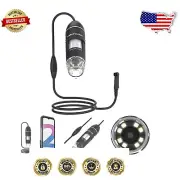 uSmart C01 HD Digital Microscope: 50x-1000x Magnification with 8 LED Lights
