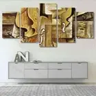 Abstract Grapes And Pablo Picasso Violin 5 Piece Panel Canvas Wall Art Decor