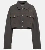 [Miu Miu] Miu Miu Cropped virgin wool jacket AU 16 grey